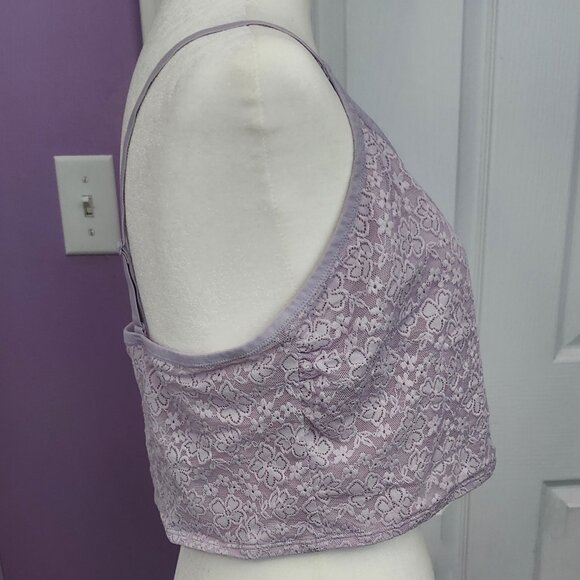 Old Navy Purple Lace Crop Tank Top - Picture 4 of 9